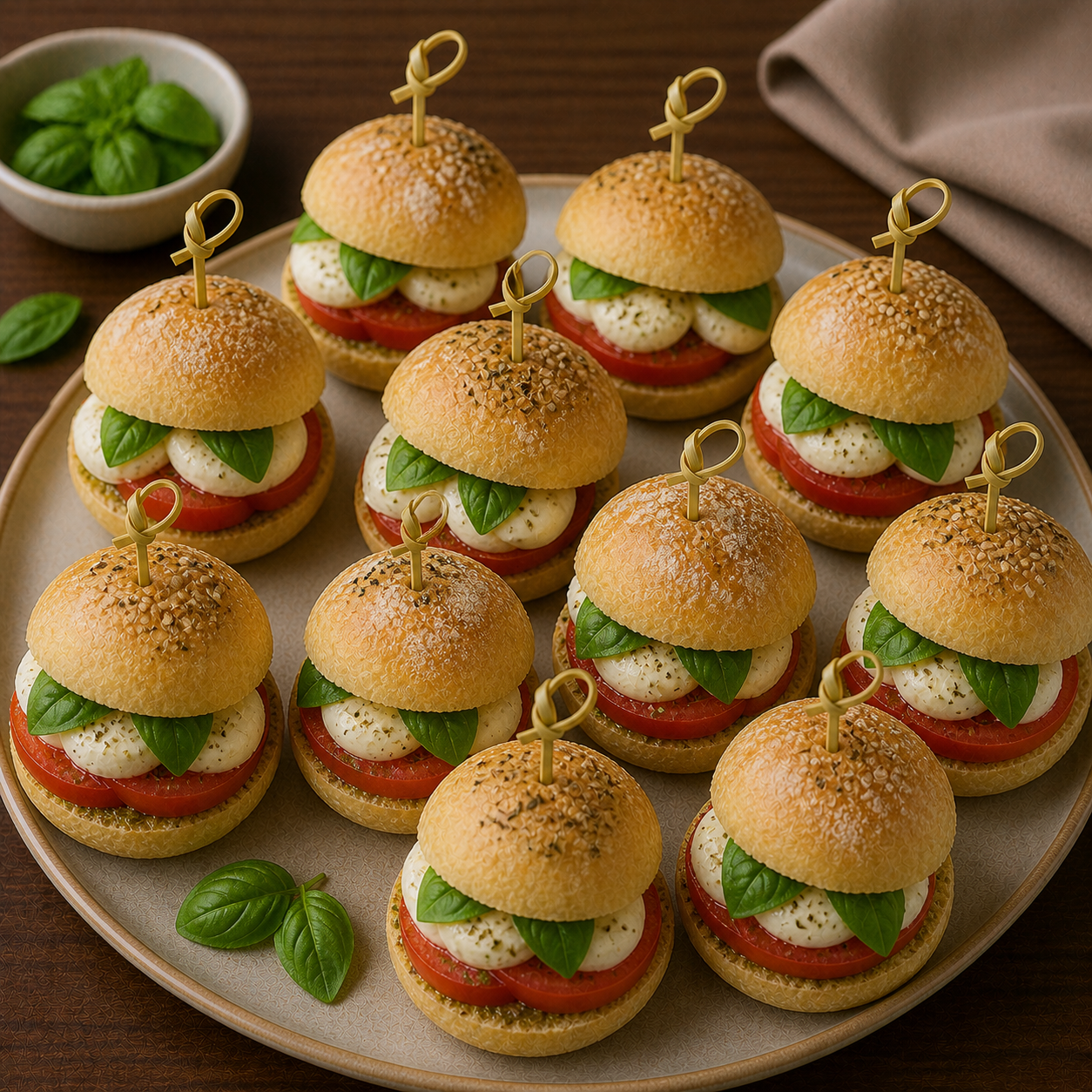 Tomate-Mozzarella Brötchen
